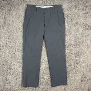 Under Armour Men's Match Play Golf Pants Size 36x30 Flat Front Gray Stretch